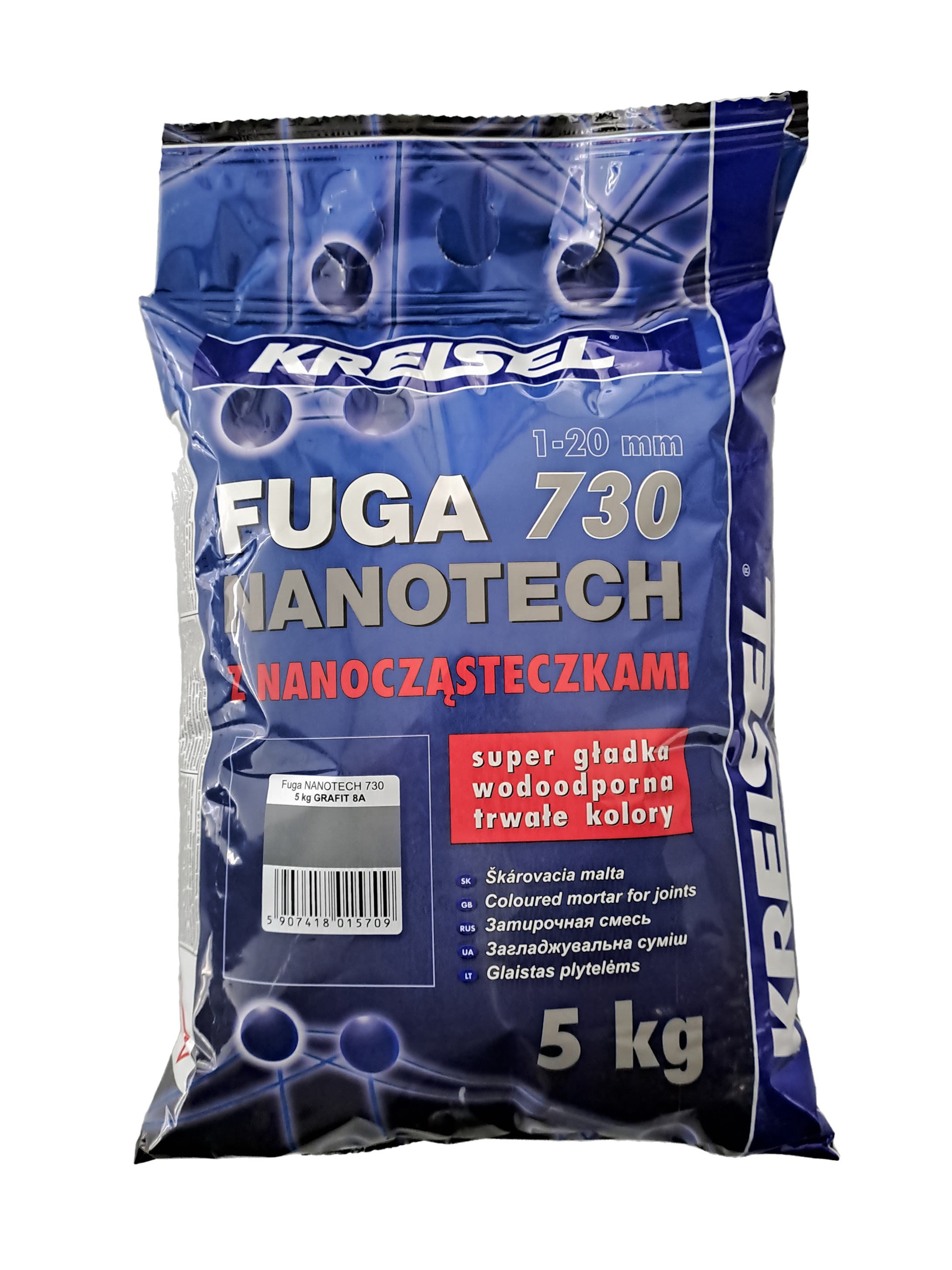 FUGA NANOTECH 730/ 5kg. Flexibler, zementbasierter Fugenmörtel auf Basis von Nanotechnologie
