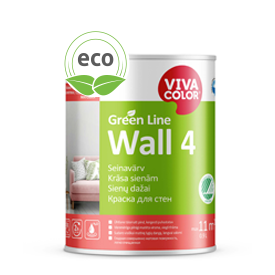 VIVACOLOR Wall 4 Green Line (eco). Wand-, u. Deckenfarbe extra Matt. Hochwertige-, Wasserbasierte-Dispersionsfarbe. 11.7 L