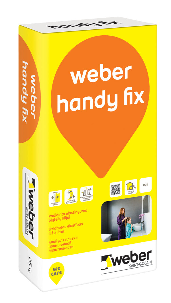 WEBER Handy Fix, 25 kg; Flex-Fliesenkleber, für Wand u. Boden  (auch für Fußbodenheizung)